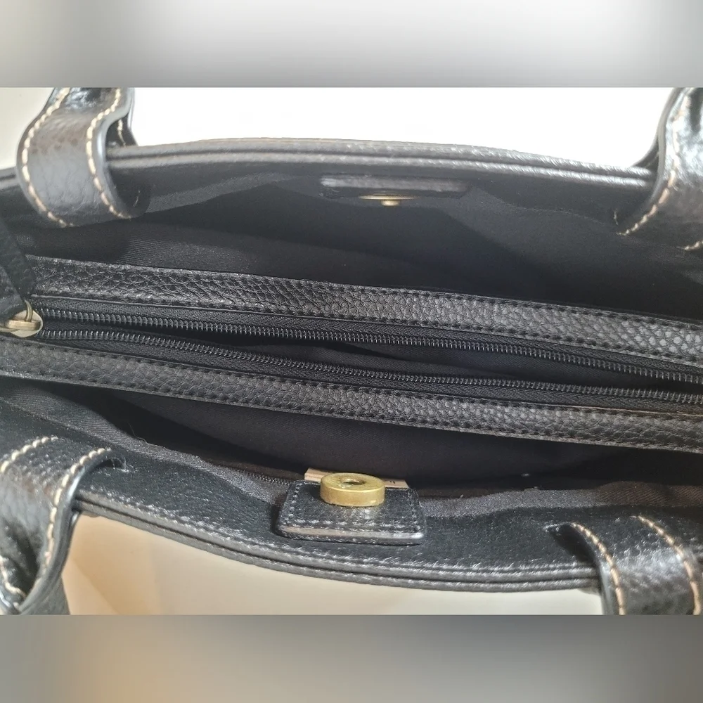 Liz Claiborne Vintage Y2K Faux Leather Mini Satchel Handbag